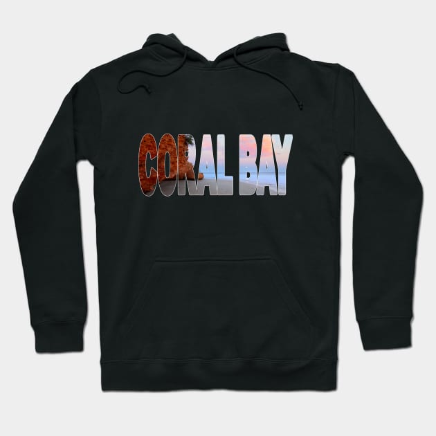 CORAL BAY - Beach Western Australia Sunrise Moon Hoodie by TouristMerch